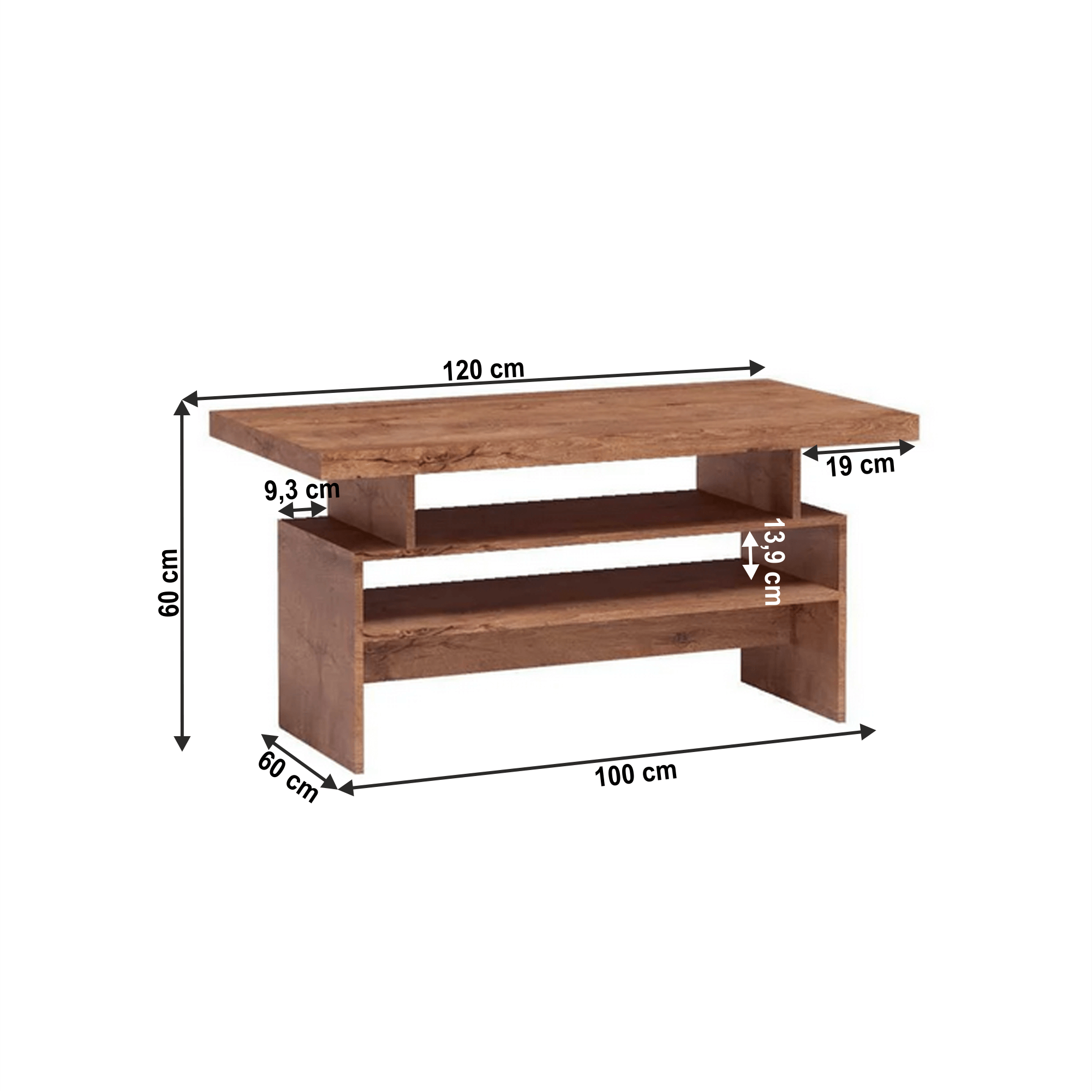 Masuta cafea, frasin deschis, INFINITY I-13 — imaginea 2