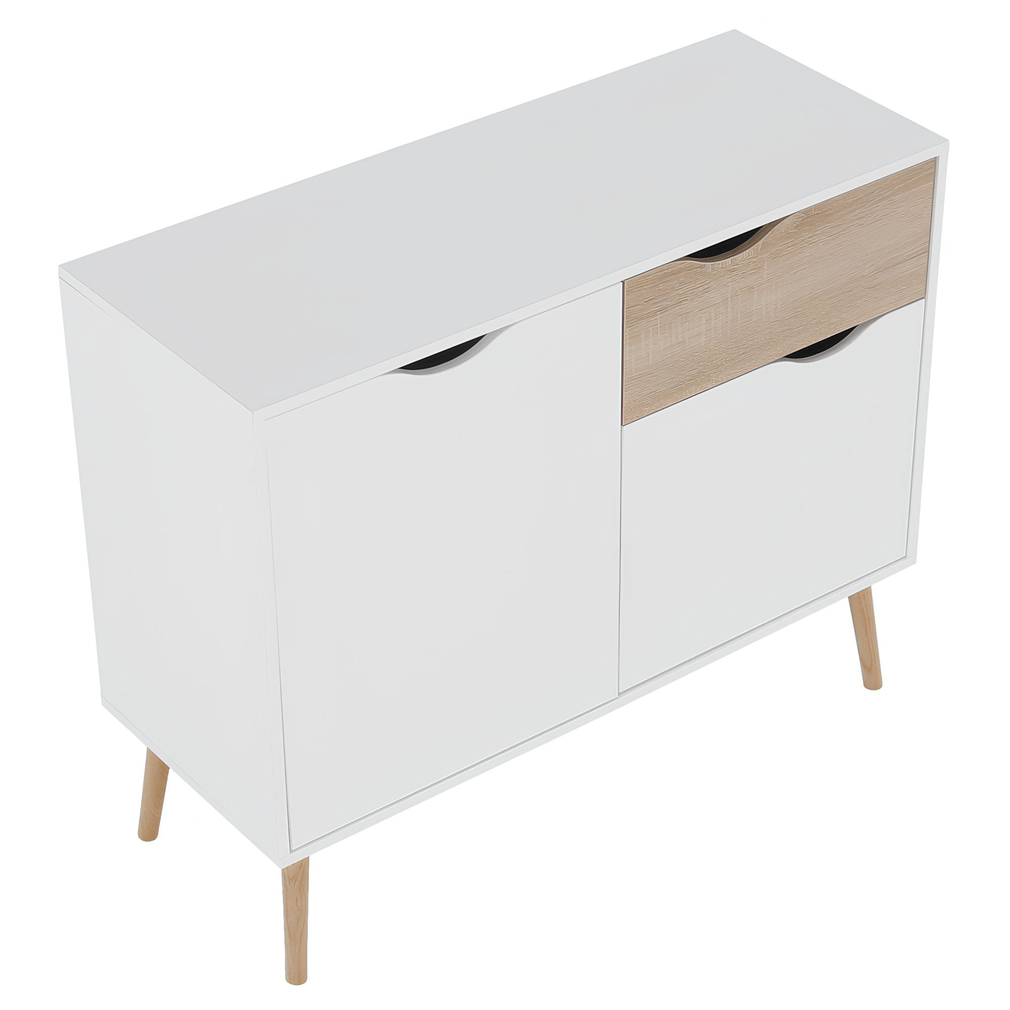 Comoda, stejar sonoma/alb, OSLO 75387 — imaginea 3