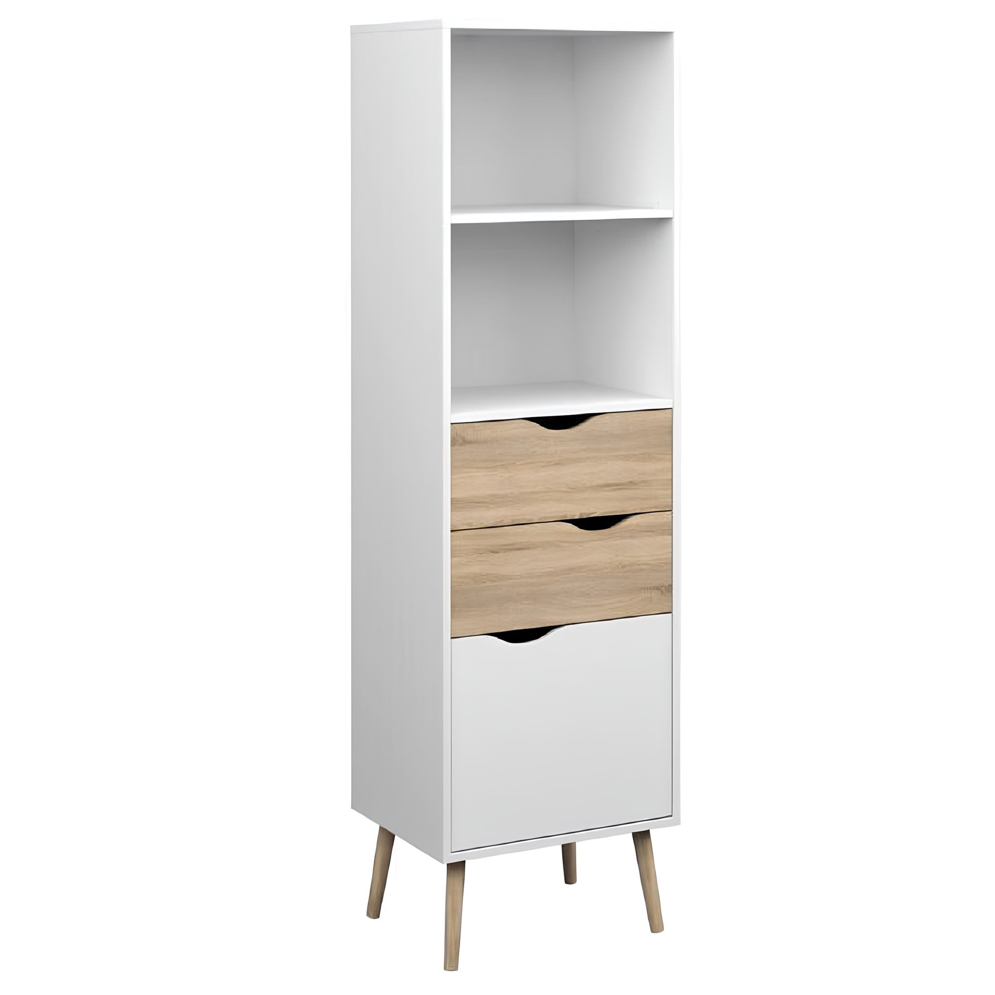 Vitrina, stejar sonoma/alb, OSLO 75382 — imaginea 5