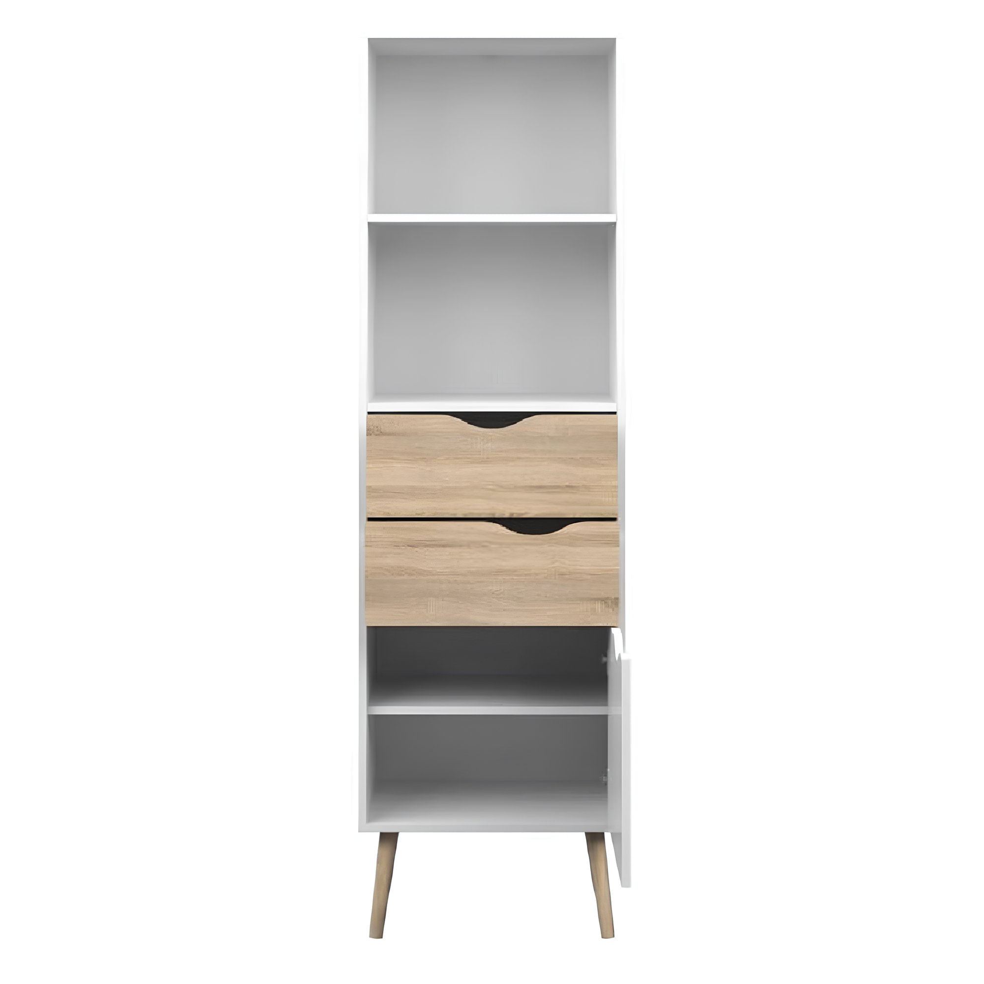 Vitrina, stejar sonoma/alb, OSLO 75382 — imaginea 6
