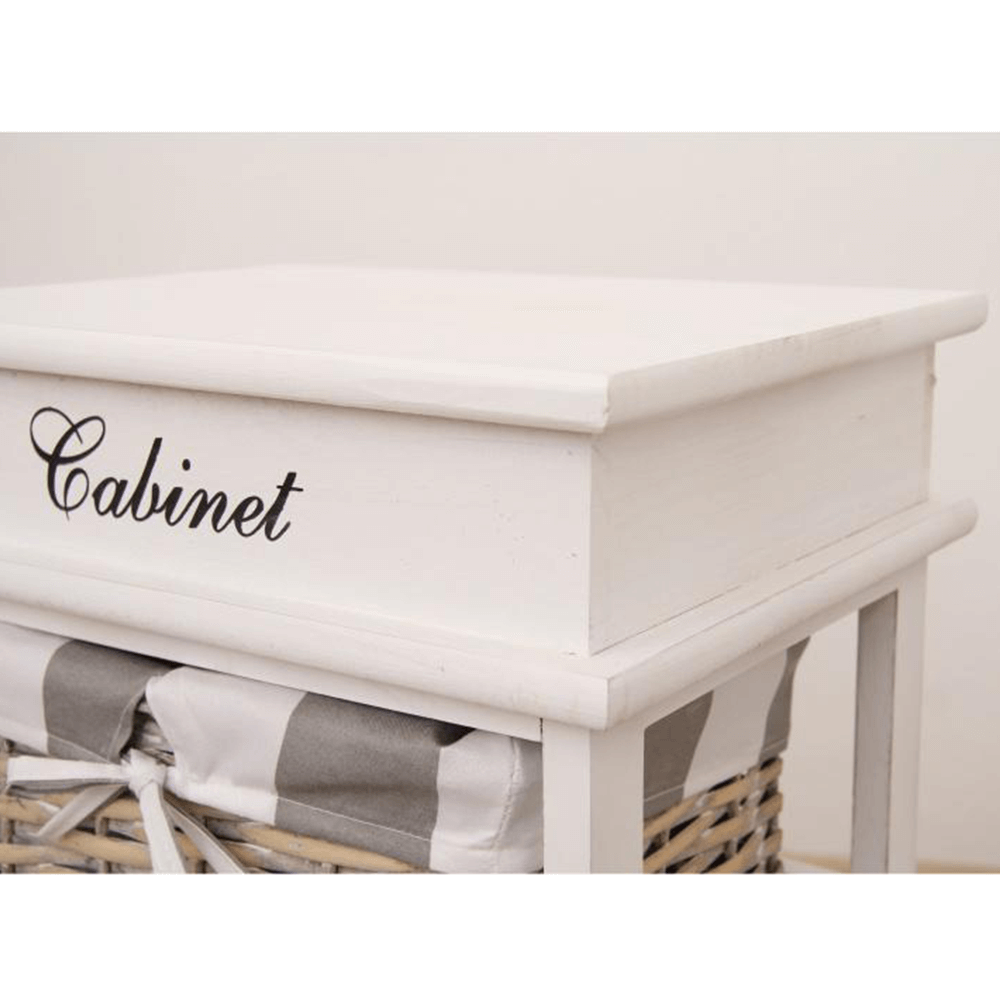 Comoda, 4 cosuri, gri/alb, MANON 4 — imaginea 4