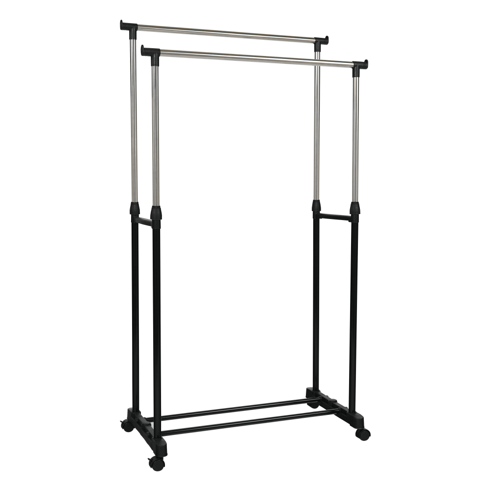 Cuier mobil, inox/plastic negru, OLIVER — imaginea 4