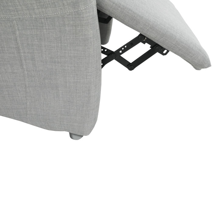 Fotoliu reglabil, material textil gri, FOREST — imaginea 12