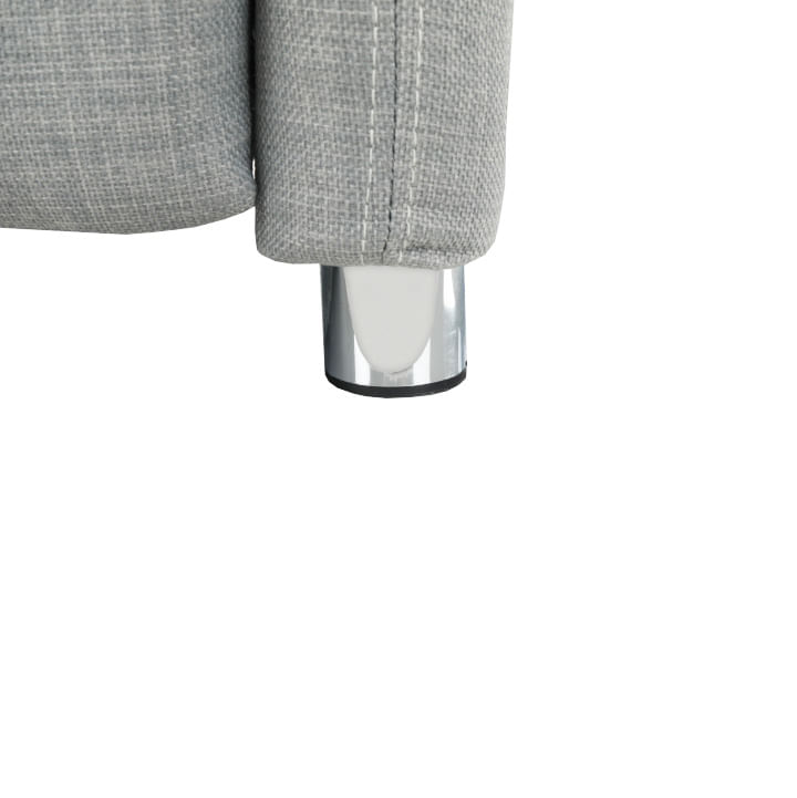 Fotoliu reglabil, material textil gri, FOREST — imaginea 13