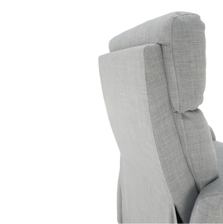 Fotoliu reglabil, material textil gri, FOREST — imaginea 16