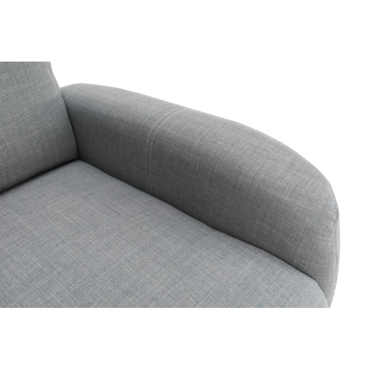 Fotoliu reglabil, material textil gri, FOREST — imaginea 19