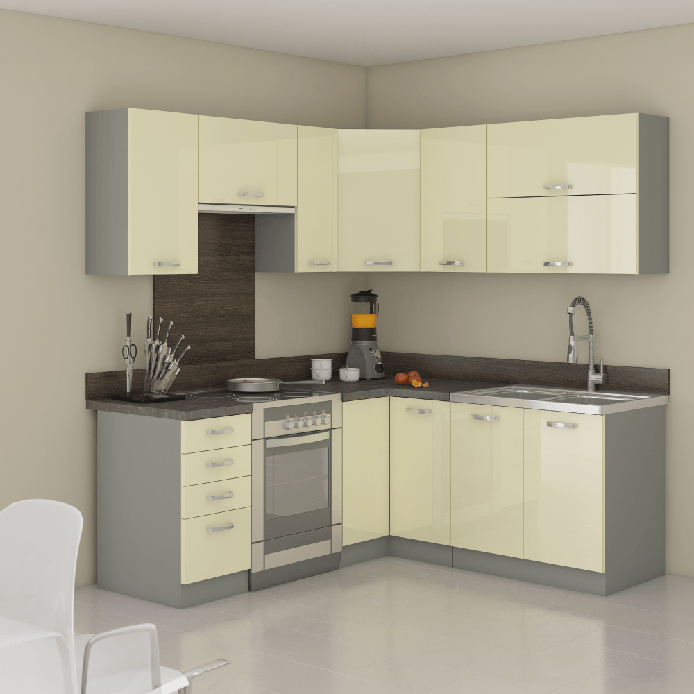 Dulap superior, crem extra lucios, PRADO 60/60 N G-72 — imaginea 5