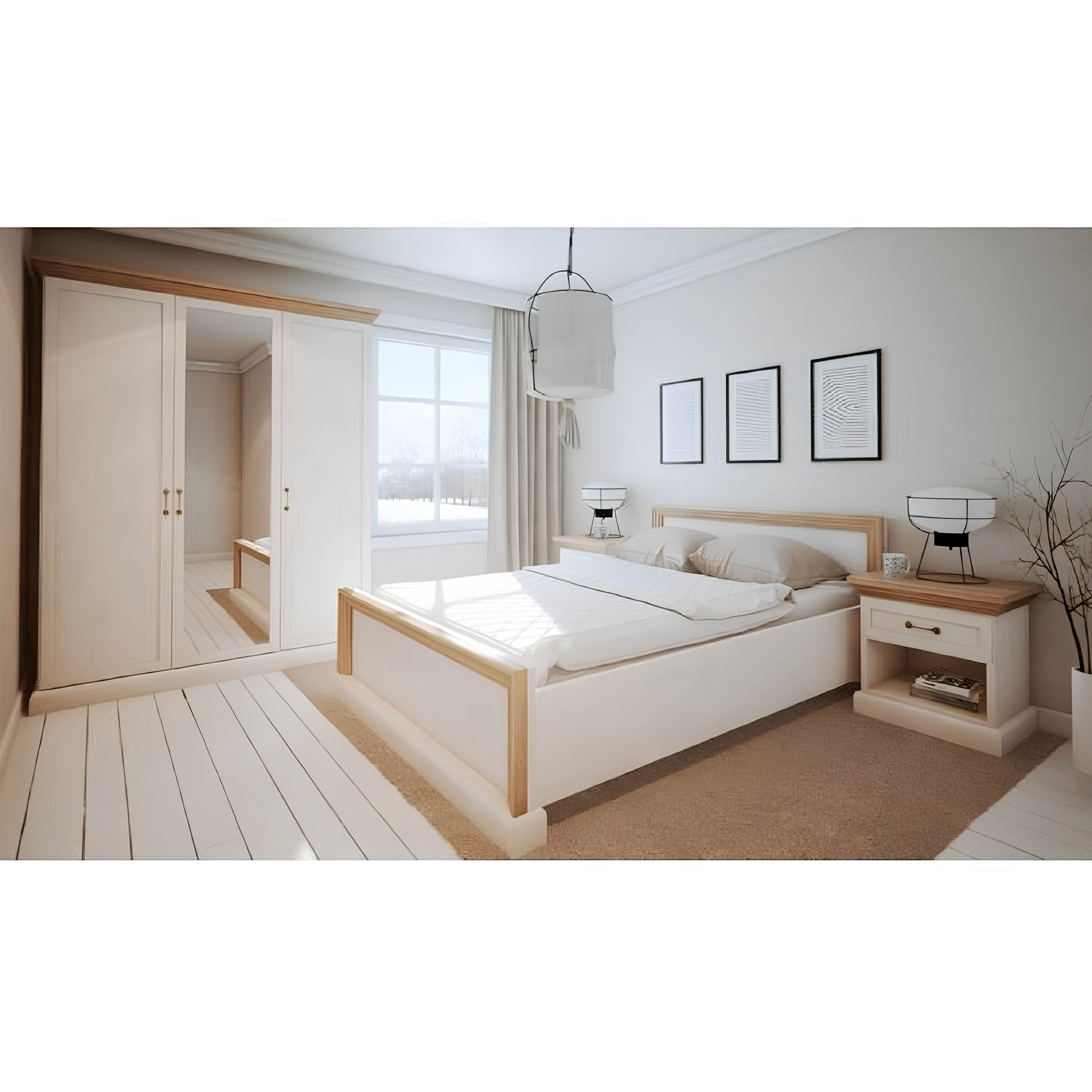 Noptiera, pin nordic/stejar salbatic, ROYAL SN — imaginea 2