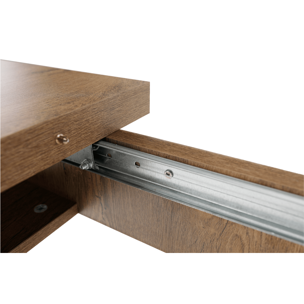 Masa extensibila pentru dining, stejar lefkas inchis, 160-203x90 cm, MONTANA STW — imaginea 2