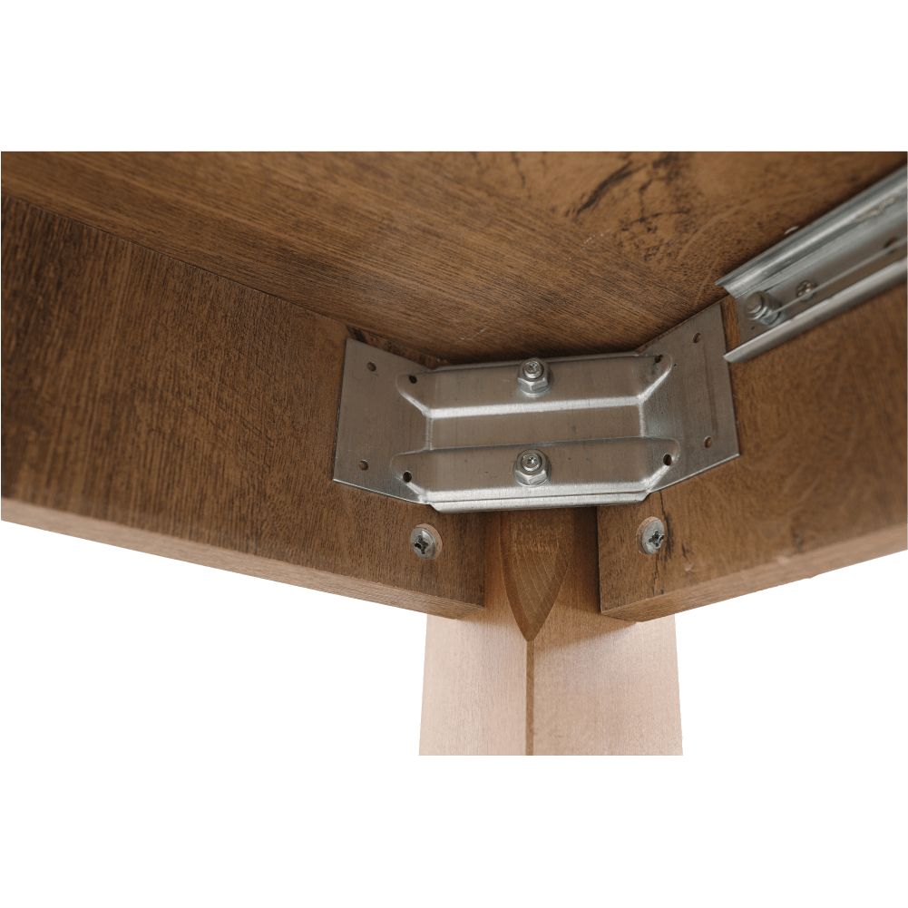 Masa extensibila pentru dining, stejar lefkas inchis, 160-203x90 cm, MONTANA STW — imaginea 4