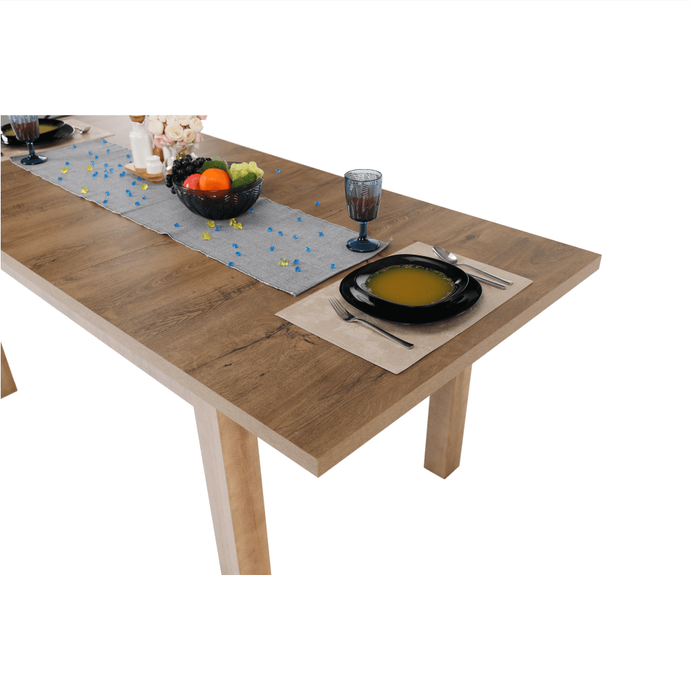 Masa extensibila pentru dining, stejar lefkas inchis, 160-203x90 cm, MONTANA STW — imaginea 5