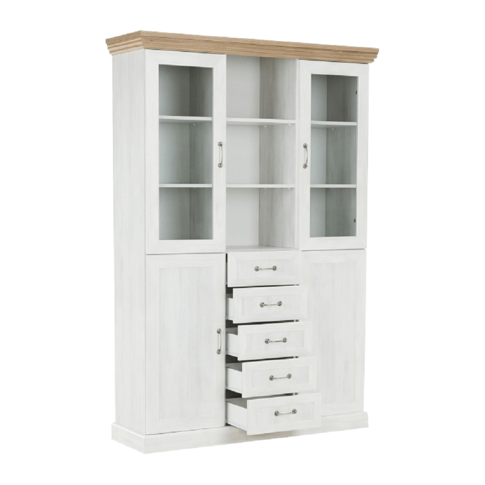 Vitrina, pin nordic/stejar salbatic, ROYAL W2D — imaginea 6