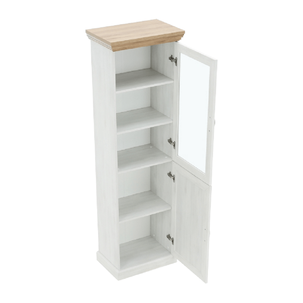 Vitrina, pin nordic/stejar salbatic, ROYAL W1D — imaginea 10