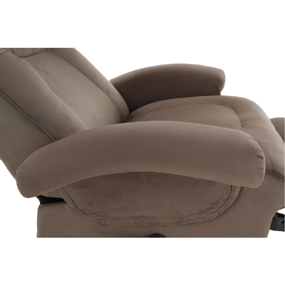 Fotoliu relaxant, cu functie electrica de vibratie, textil gri maronie, SUAREZ — imaginea 2