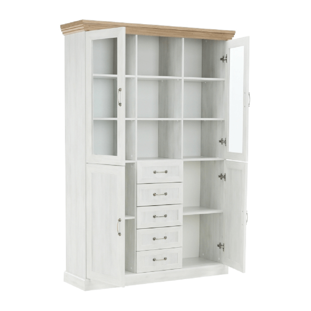 Vitrina, pin nordic/stejar salbatic, ROYAL W2D — imaginea 17