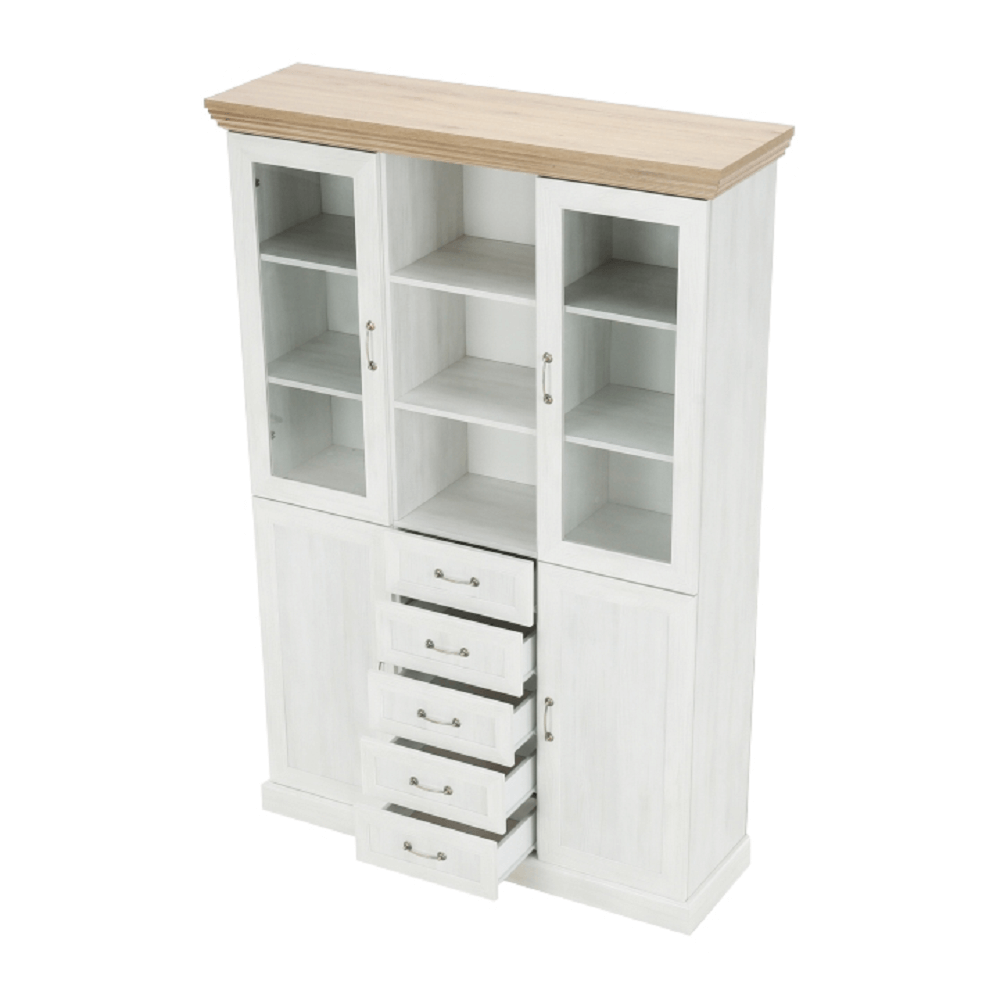Vitrina, pin nordic/stejar salbatic, ROYAL W2D — imaginea 18