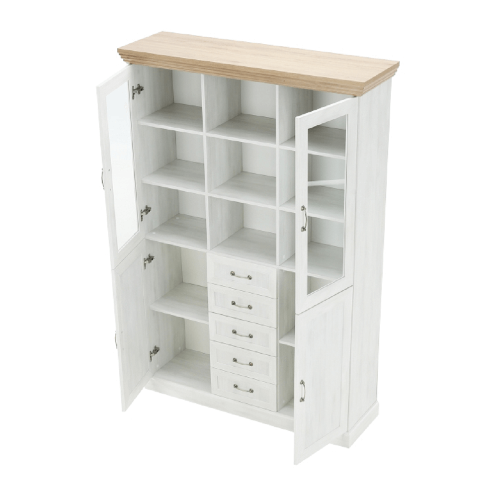Vitrina, pin nordic/stejar salbatic, ROYAL W2D — imaginea 19