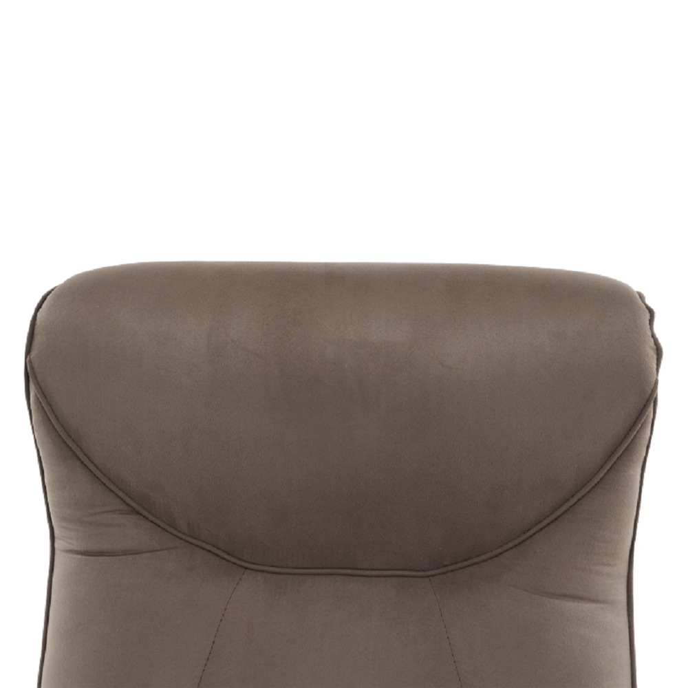 Fotoliu relaxant, cu functie electrica de vibratie, textil gri maronie, SUAREZ — imaginea 12