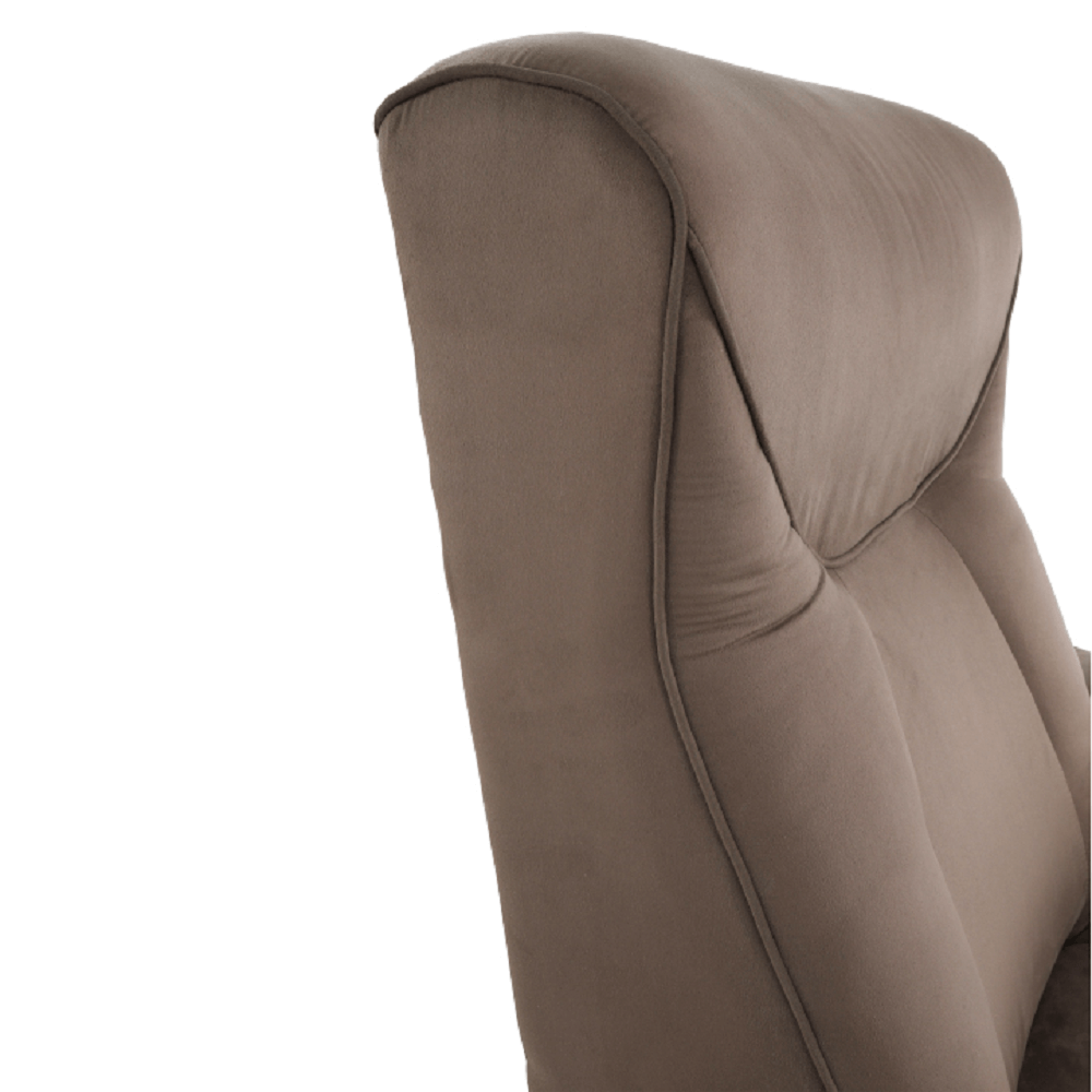 Fotoliu relaxant, cu functie electrica de vibratie, textil gri maronie, SUAREZ — imaginea 13