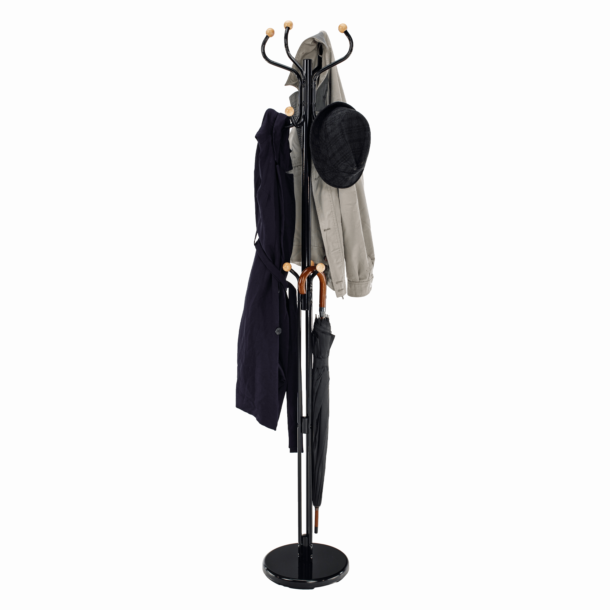 Cuier, stralucire neagra/lemn natural, VASIL — imaginea 7