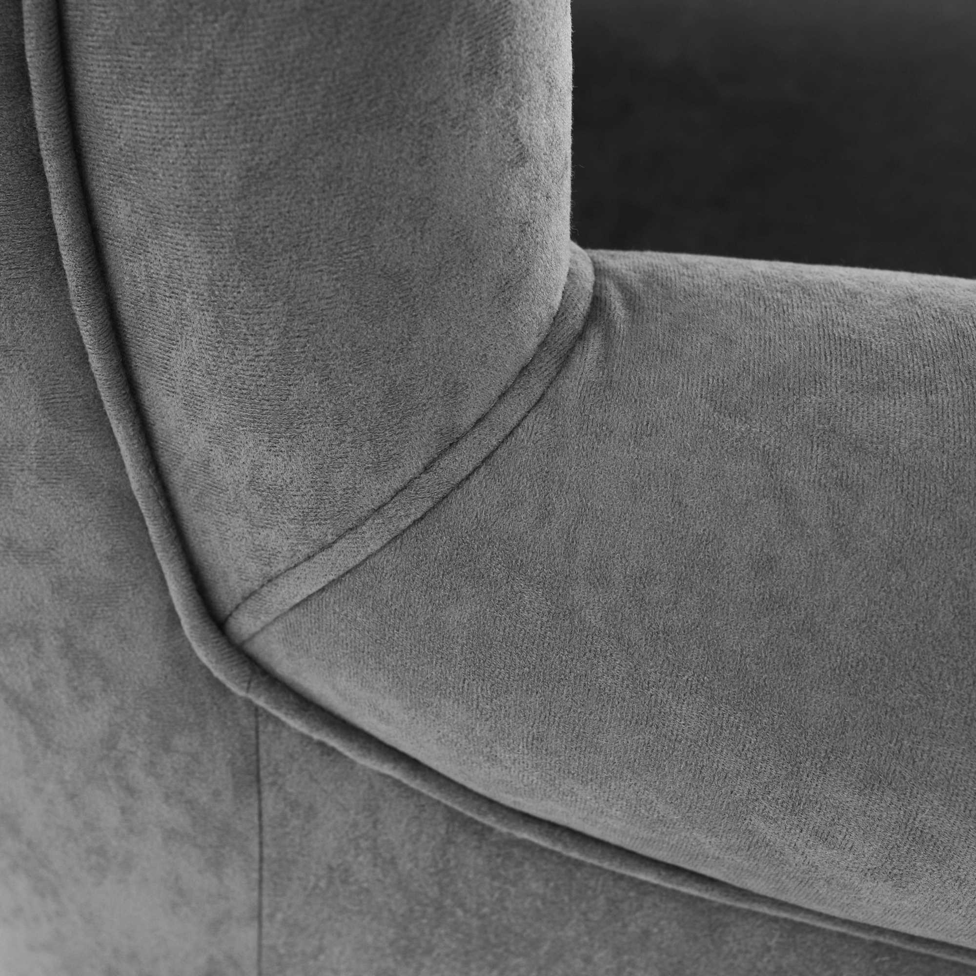 Fotoliu, textil gri, CHARLOT — imaginea 6