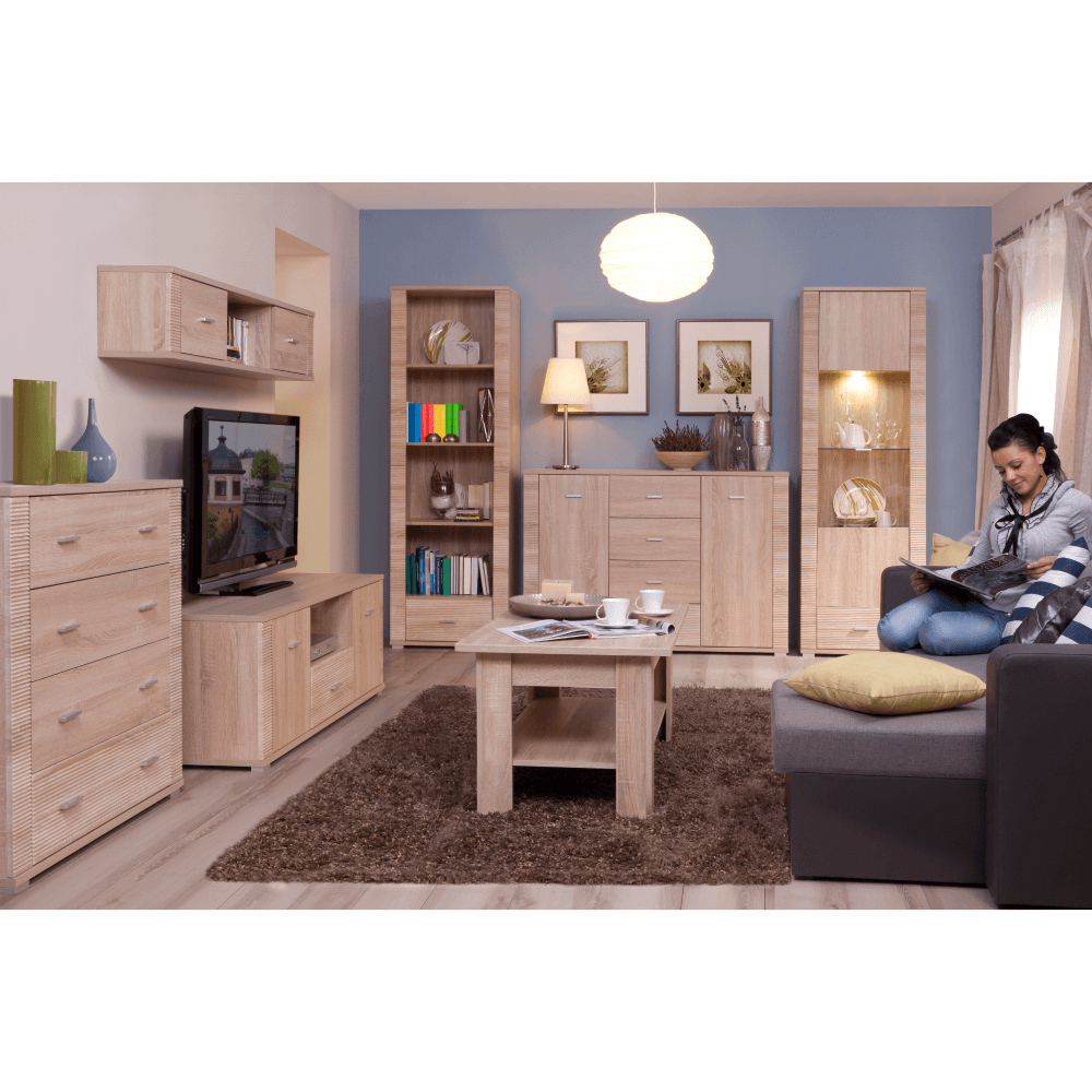 Masuta TV/dulap tip 13, stejar sonoma, GRAND — imaginea 2