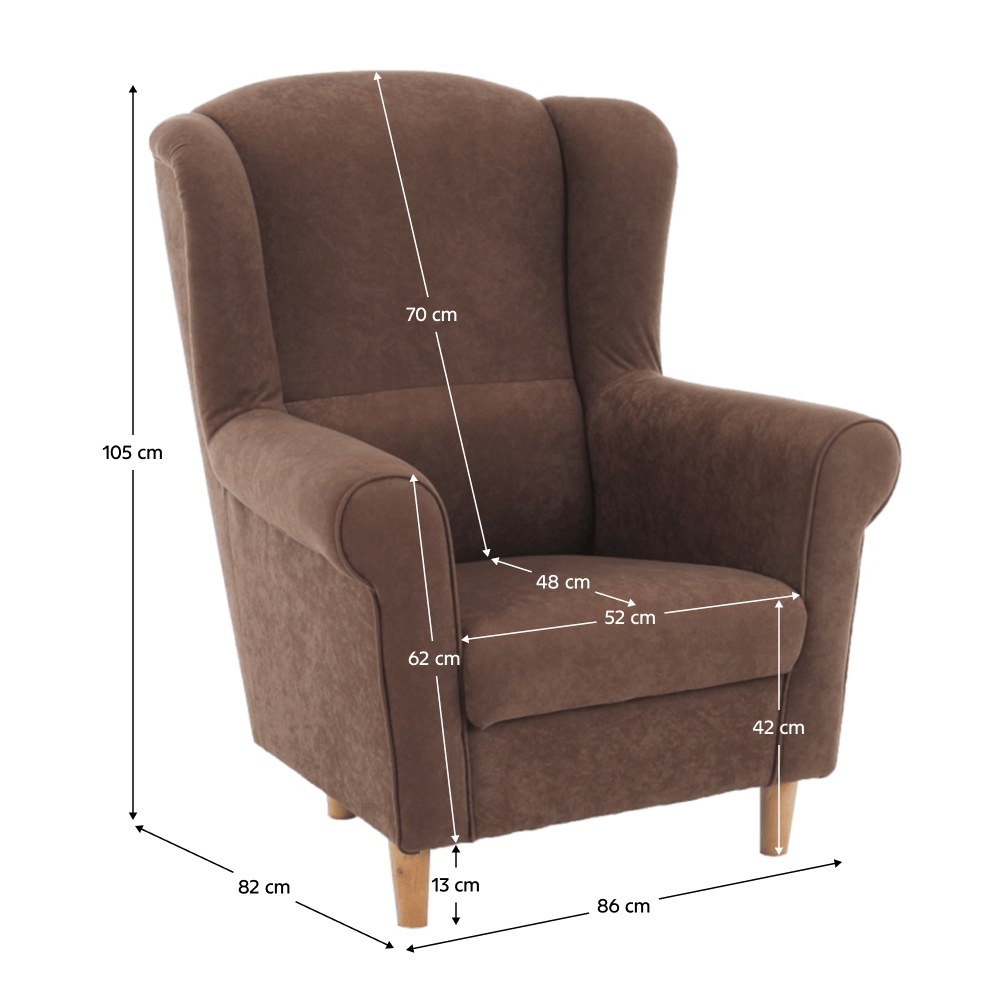 Fotoliu, textil maro, CHARLOT — imaginea 11