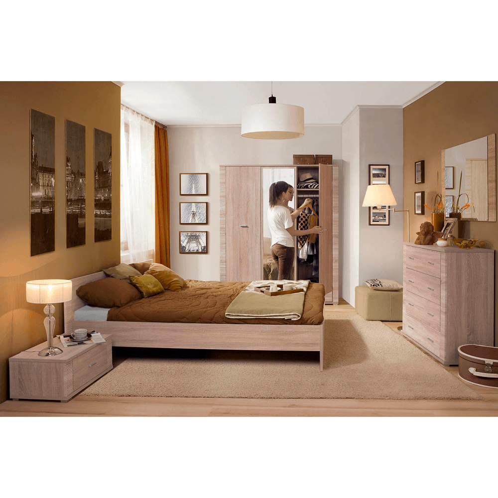 Dulap cu oglinda tip 2, stejar sonoma, GRAND — imaginea 3