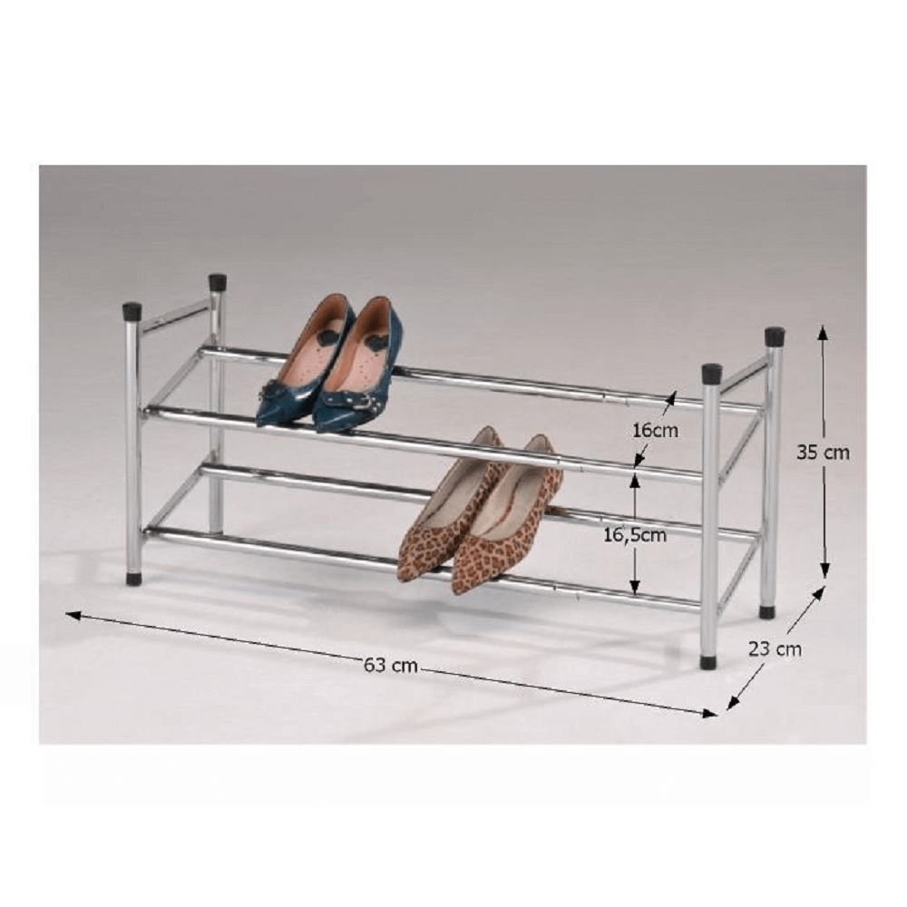 Dulap incaltaminte 2 randuri, cromat/negru, TEA — imaginea 3