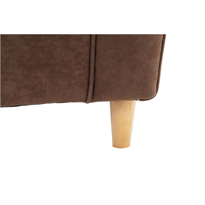 Fotoliu cu taburet, material maro, ASTRID — imaginea 12