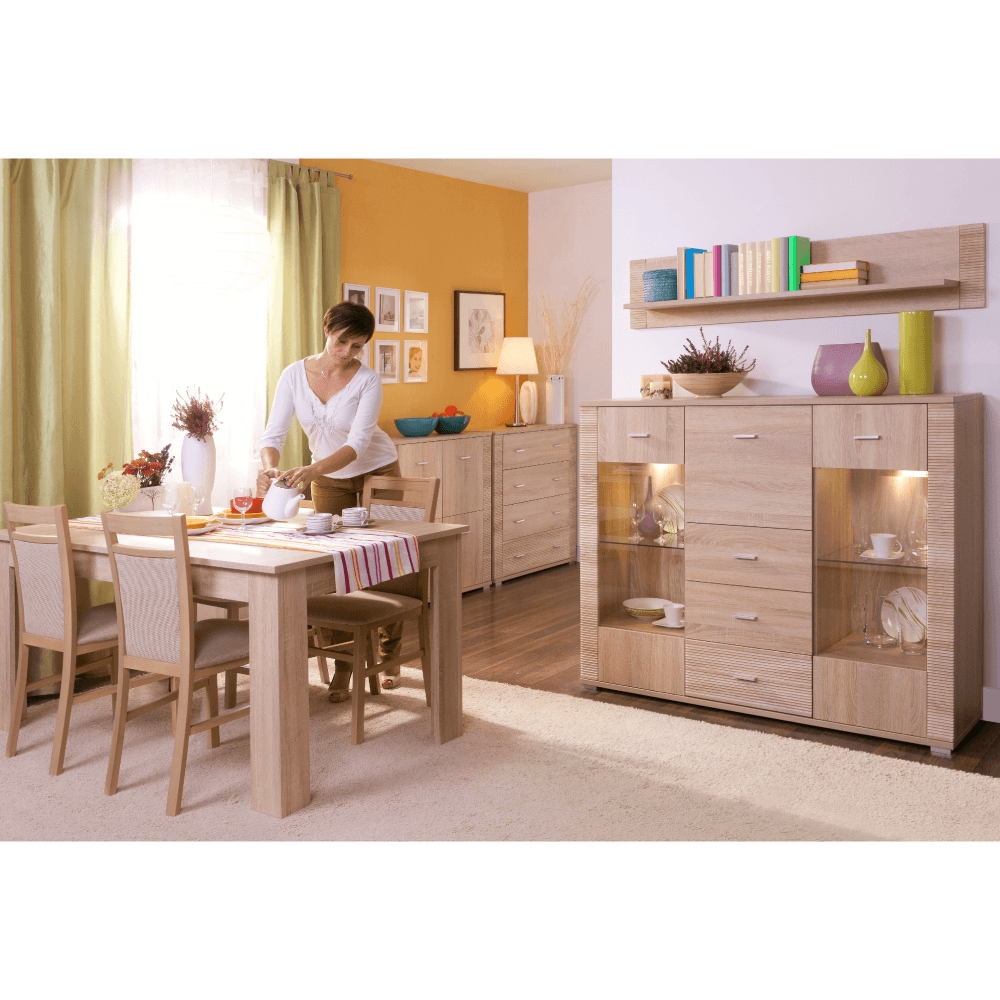 Masa extensibila tip 12, stejar sonoma, 161-210x77 cm, GRAND — imaginea 2