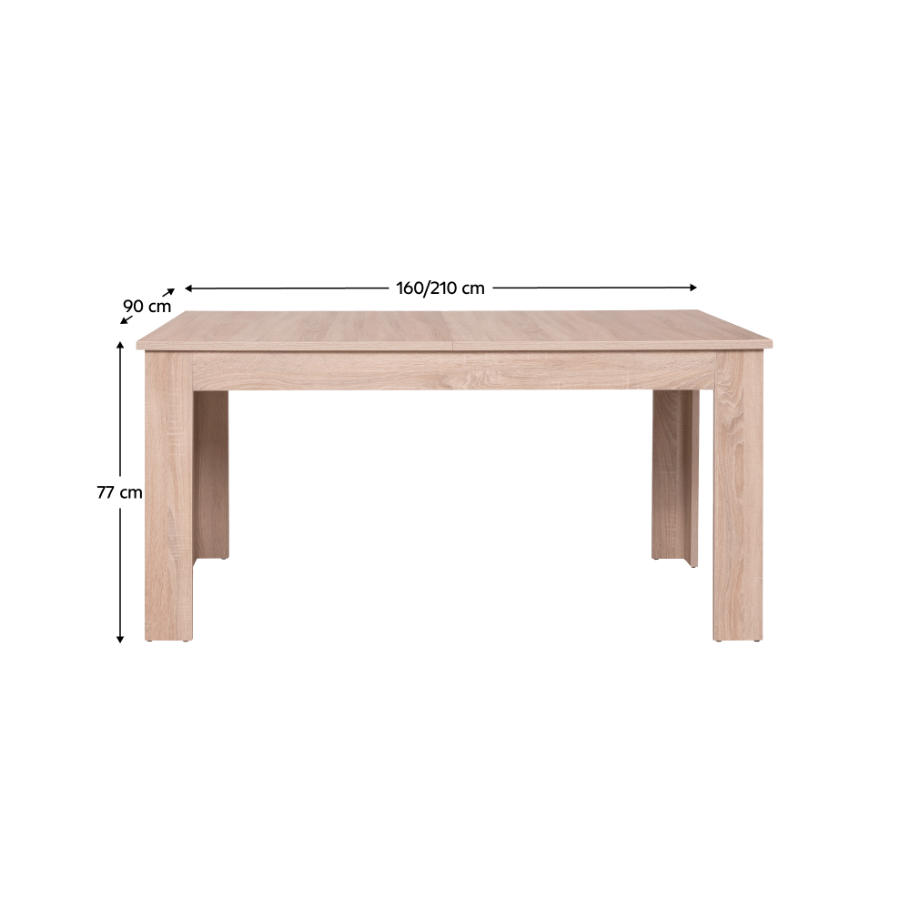 Masa extensibila tip 12, stejar sonoma, 161-210x77 cm, GRAND — imaginea 4
