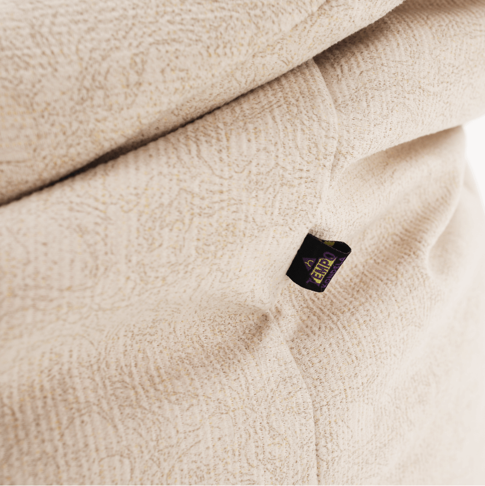 Fotoliu tip puff, tesatura bej, KENOD — imaginea 9