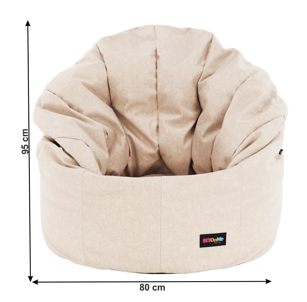 Fotoliu tip puff, tesatura bej, KENOD — imaginea 19