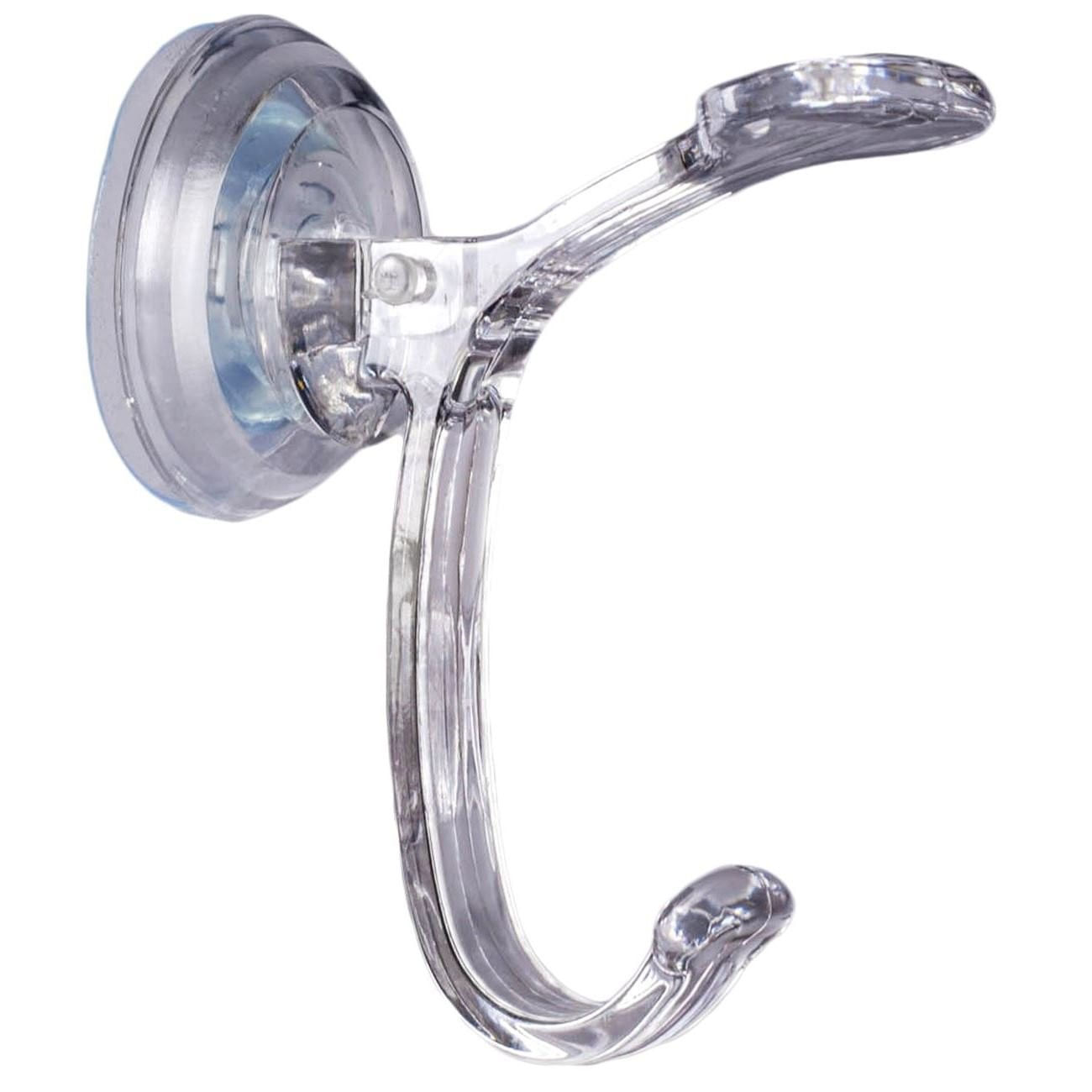 Cuier acrilic cu ventuză, transparent, rezistent la apă, 4 kg — imaginea 3