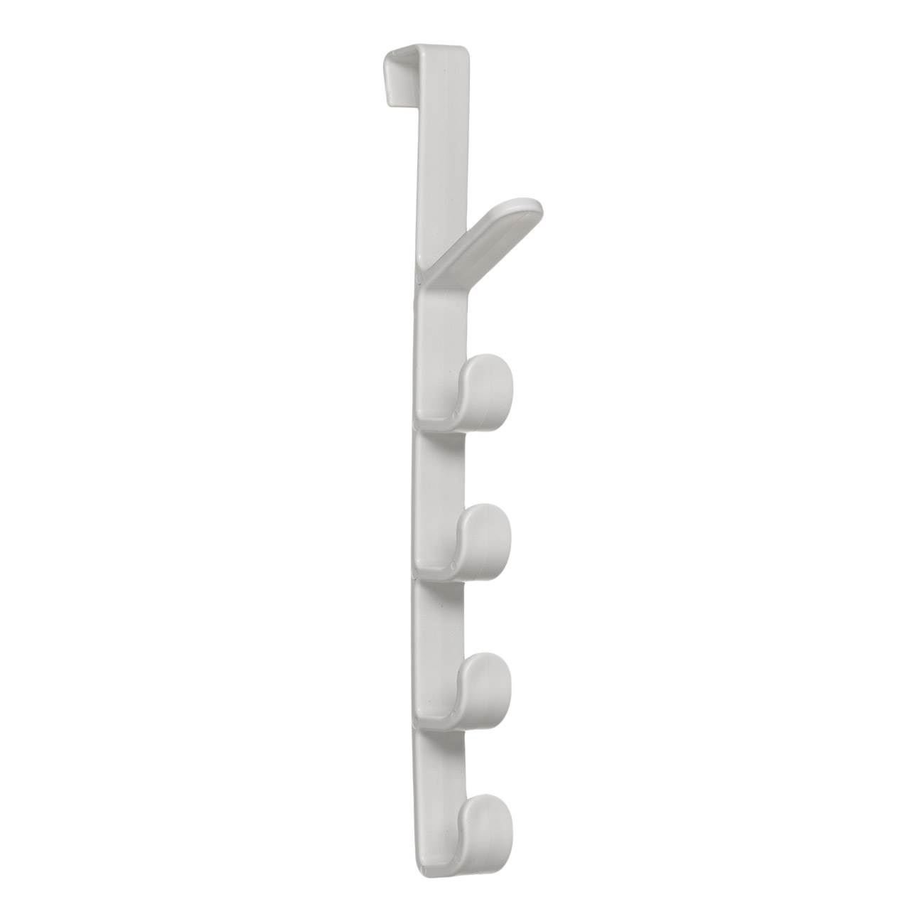 Cuier de plastic alb, 5 spații, 2x28 cm — imaginea 2