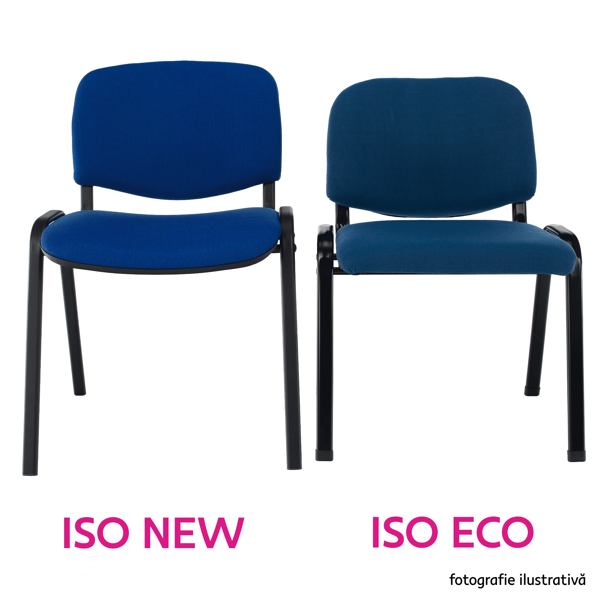 Scau de birou, negru, ISO ECO — imaginea 2