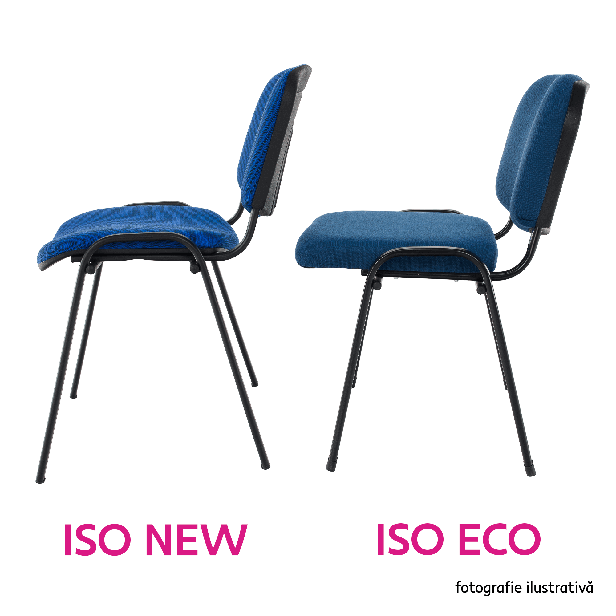 Scau de birou, negru, ISO ECO — imaginea 3
