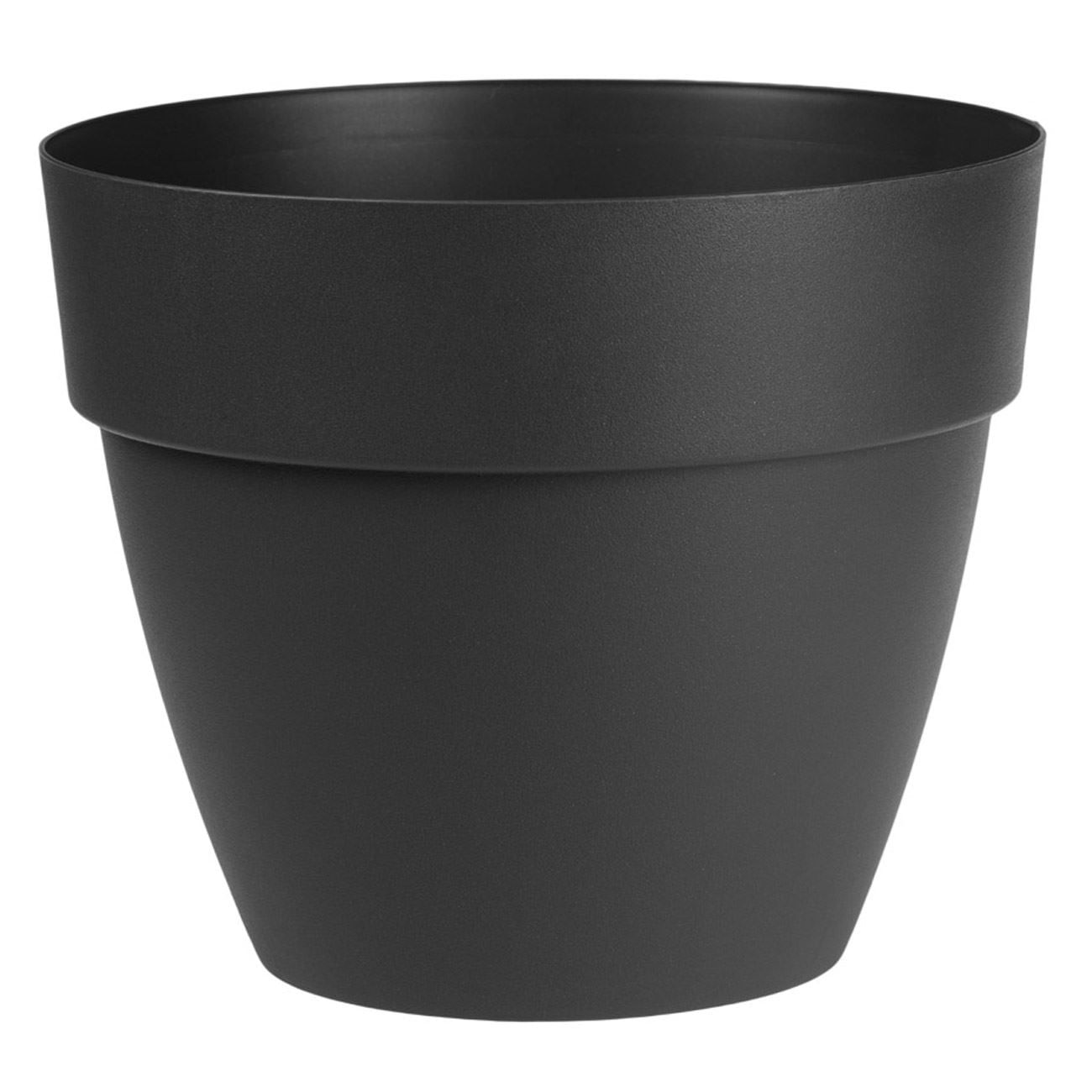 Ghiveci Flori din Plastic Antracit cu Sistem de Drenare Internă — imaginea 2