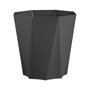 Ghiveci decorativi octogonali din plastic antracit — imaginea 2