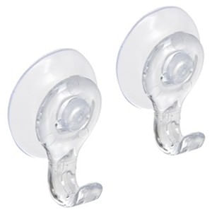 Carlige acrilice transparente cu ventuză – Set de 2 — imaginea 2