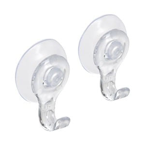 Carlige acrilice transparente cu ventuză – Set de 2 — imaginea 3