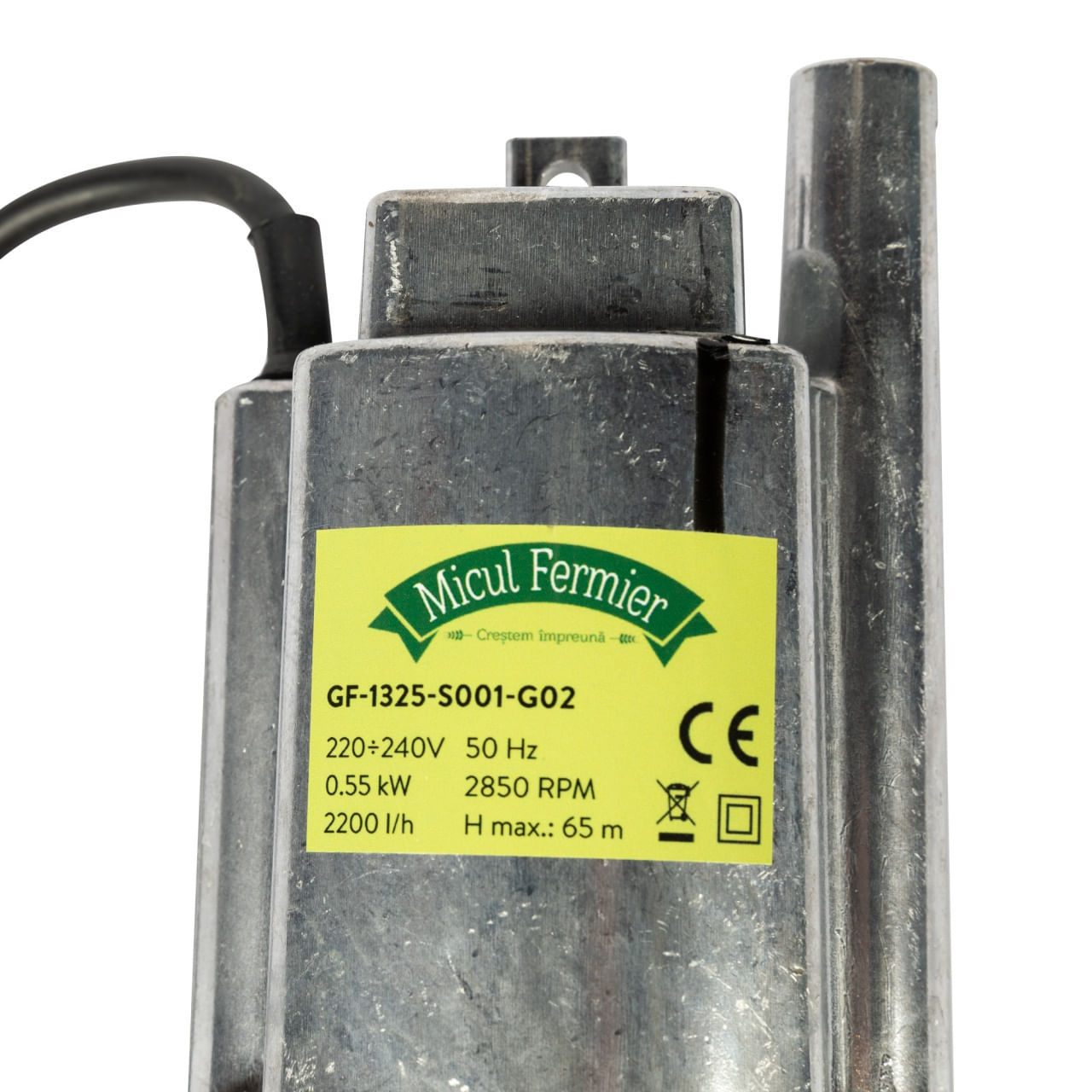 Pompa submersibila vibr 0,55kw 4/65m 2200l/h 1/2" FP, Consum redus de energie, Masa redusa si usor de utilizat — imaginea 8
