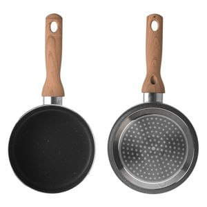 Oală cu mâner efect de lemn, 16 cm, antiaderentă, pentru toate tipurile de plite — imaginea 3