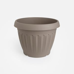 Ghiveci Plastic Rotunde Mocca cu Model Reliefat — imaginea 2
