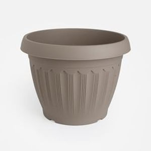 Ghiveci Plastic Rotunde Mocca cu Model Reliefat — imaginea 3