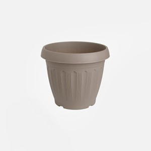 Ghiveci Plastic Rotunde Mocca cu Model Reliefat — imaginea 2