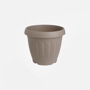 Ghiveci Plastic Rotunde Mocca cu Model Reliefat — imaginea 3