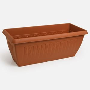 Jardinieră din plastic Teracota cu relief vertical — imaginea 2