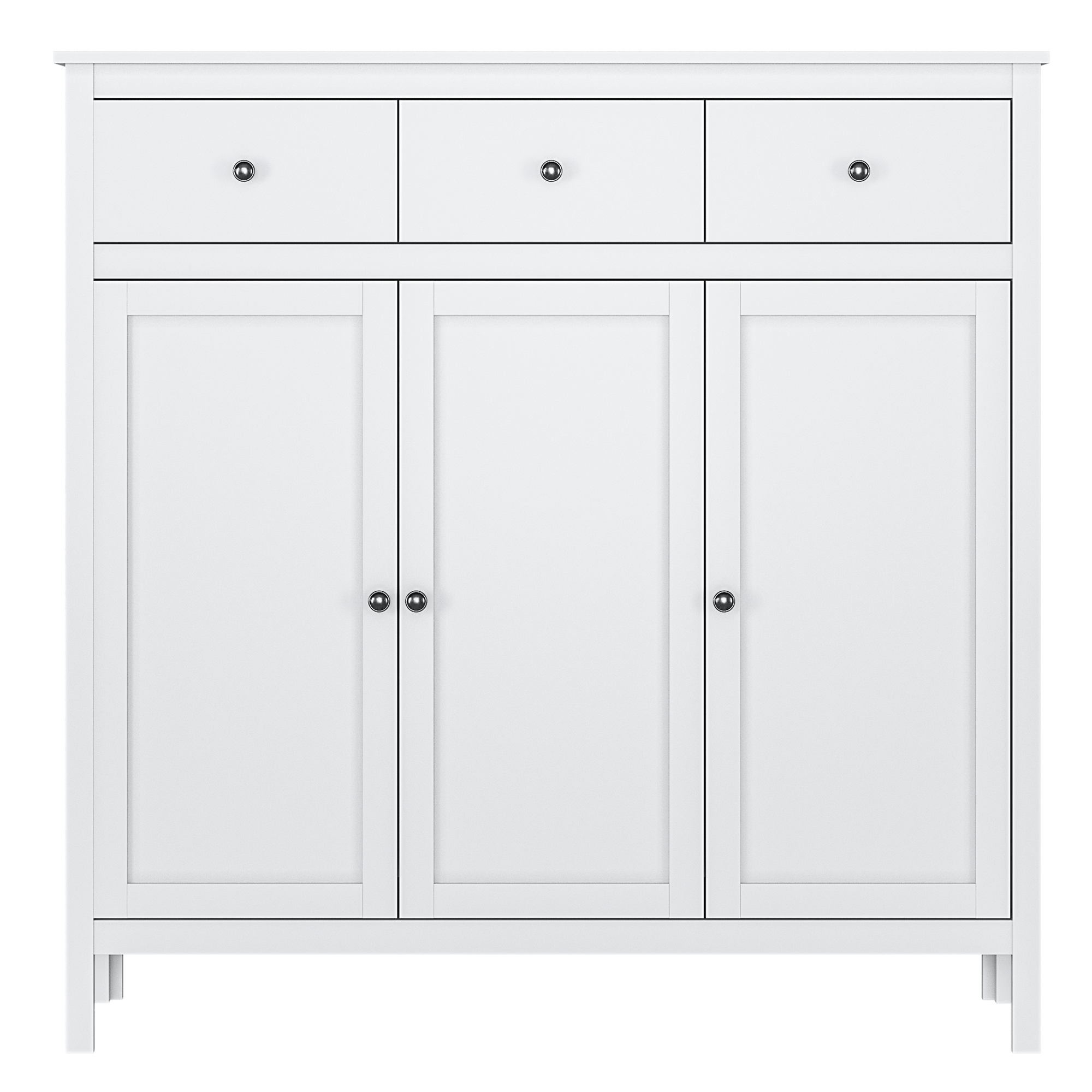 Comoda 3D3S, alb, OLJE — imaginea 3